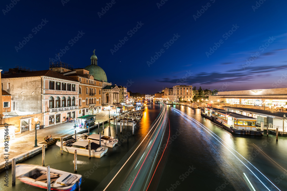 Beautiful night view in Venice, Italy.