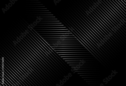 abstract black background with diagonal lines, Gradient vector retro line pattern design. Monochrome graphic.