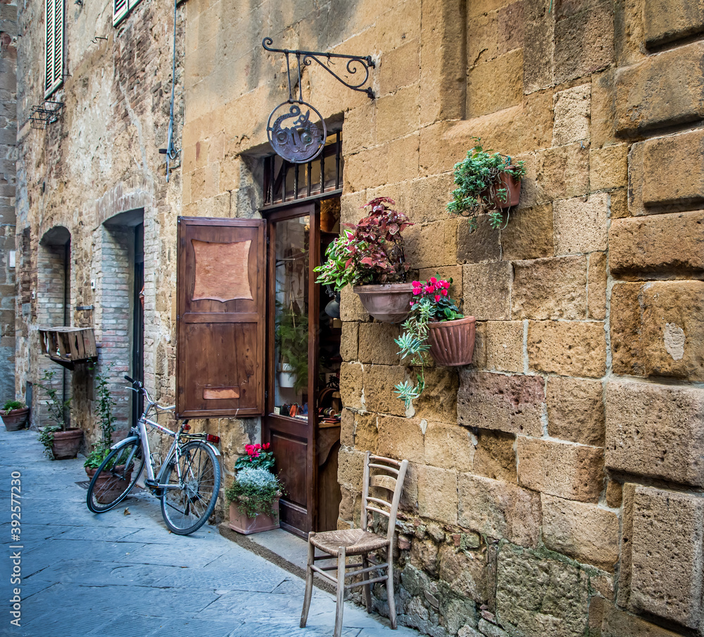 Beautiful Italian old street. Tuscany, Italy