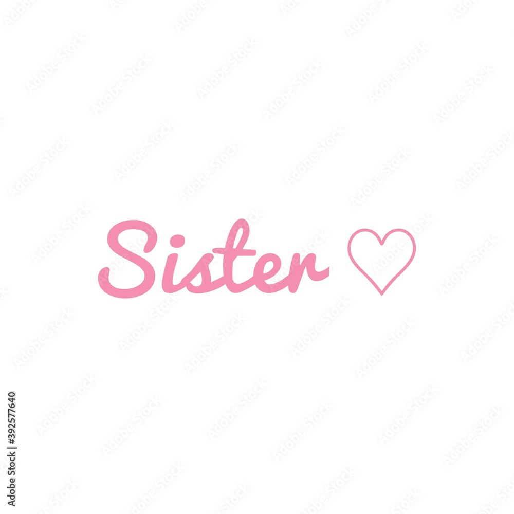 ''Sister'' Word Illustration