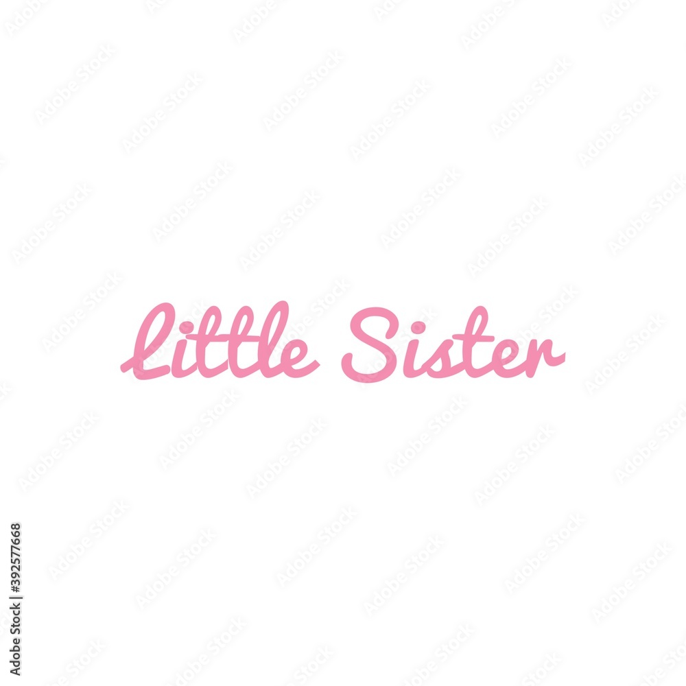 ''Little Sister'' Word Illustration