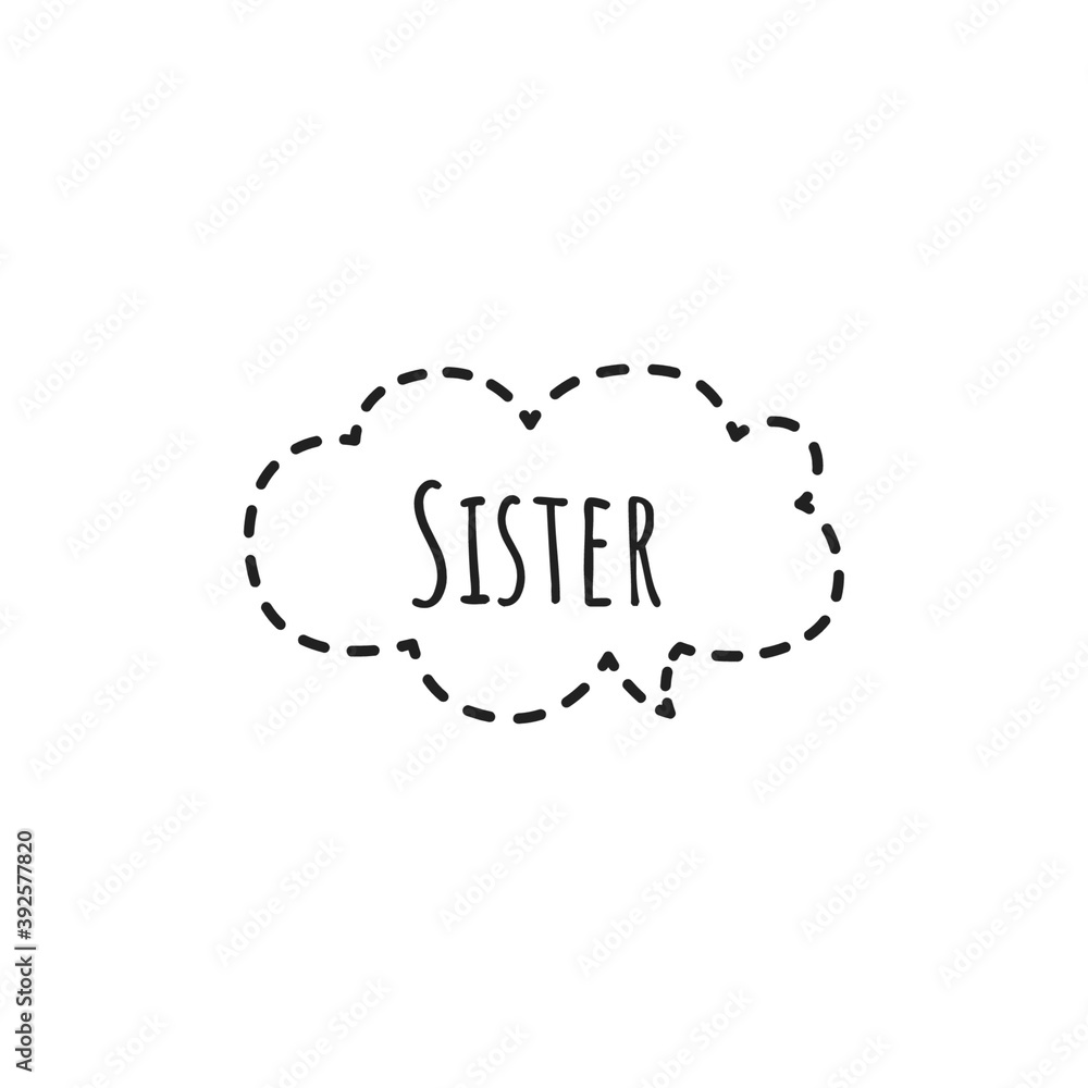 ''Sister'' Word Illustration ''Sister'' Word Illustration