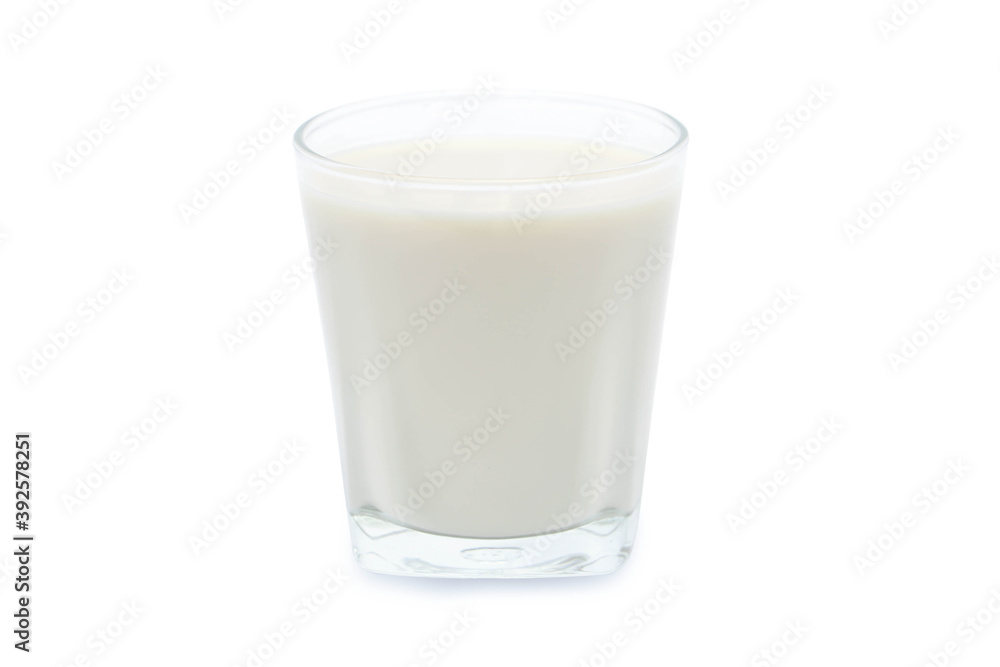 Glass of milk isolated on white background. From top view. Glass of milk isolated on white background. From top view.