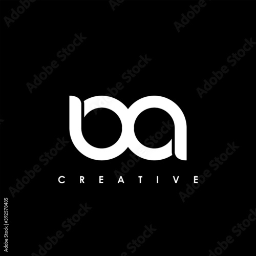 BA Letter Initial Logo Design Template Vector Illustration	
