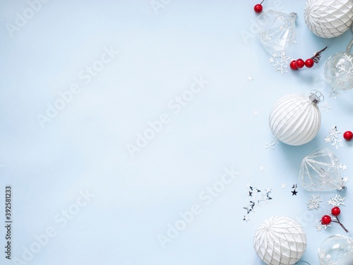 christmas background with vintage decorations