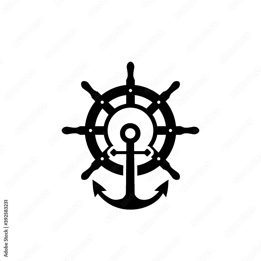 Obraz premium Steering wheel icon isolated on white background