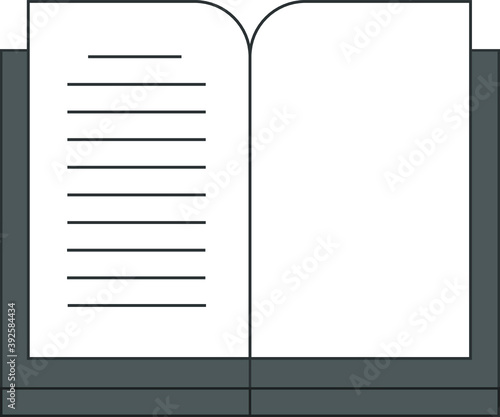 Book Icon Vector Illustration, notebook