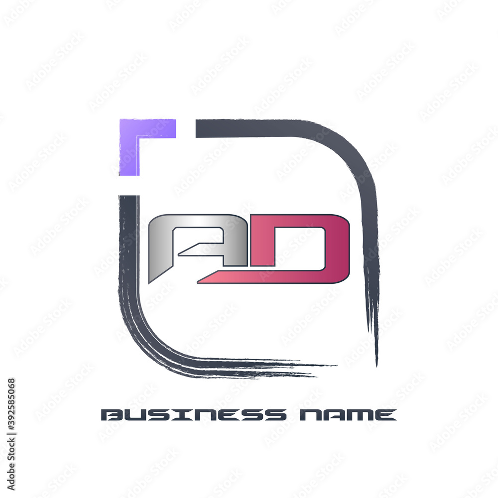 Logo AD Business Letter Logo Design With Simple style Logo AD Business Letter Logo Design With Simple style