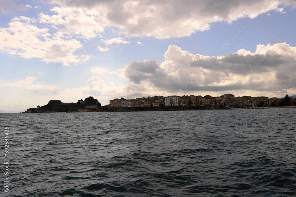 Korfu Stadt Blick auf Vido