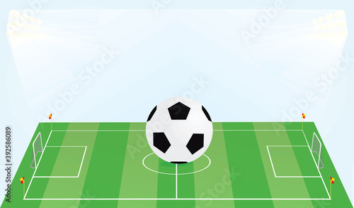 Small soccer field.  vector illustration