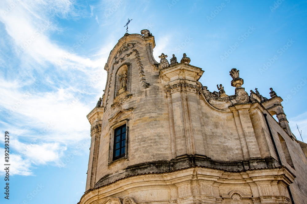 Facade of the church of Purgatorio in Matera, Basilicata, Italy - Euope