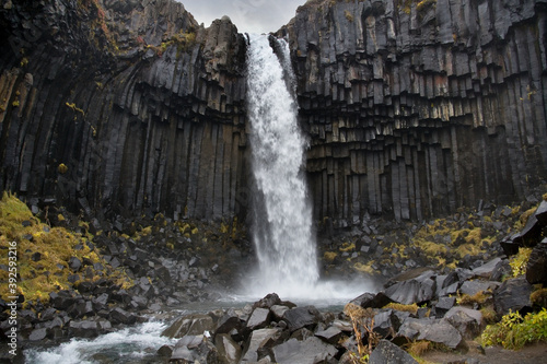 Basalt columns - Svartifoss Waterfall - Iceland