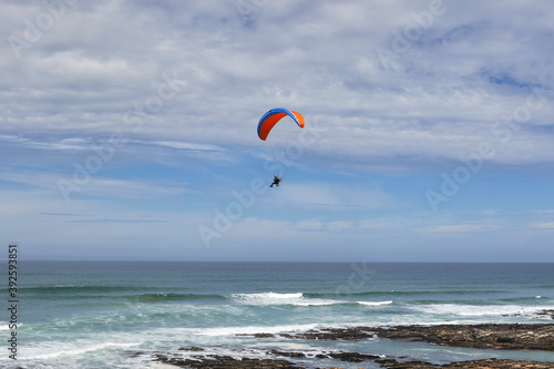 Paragliding at the coast of South Africa