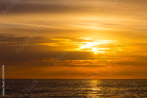 Beautiful sunset over the Baltic sea, Lithuania. © idea_studio