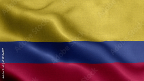Colombia waving flag texture realistic