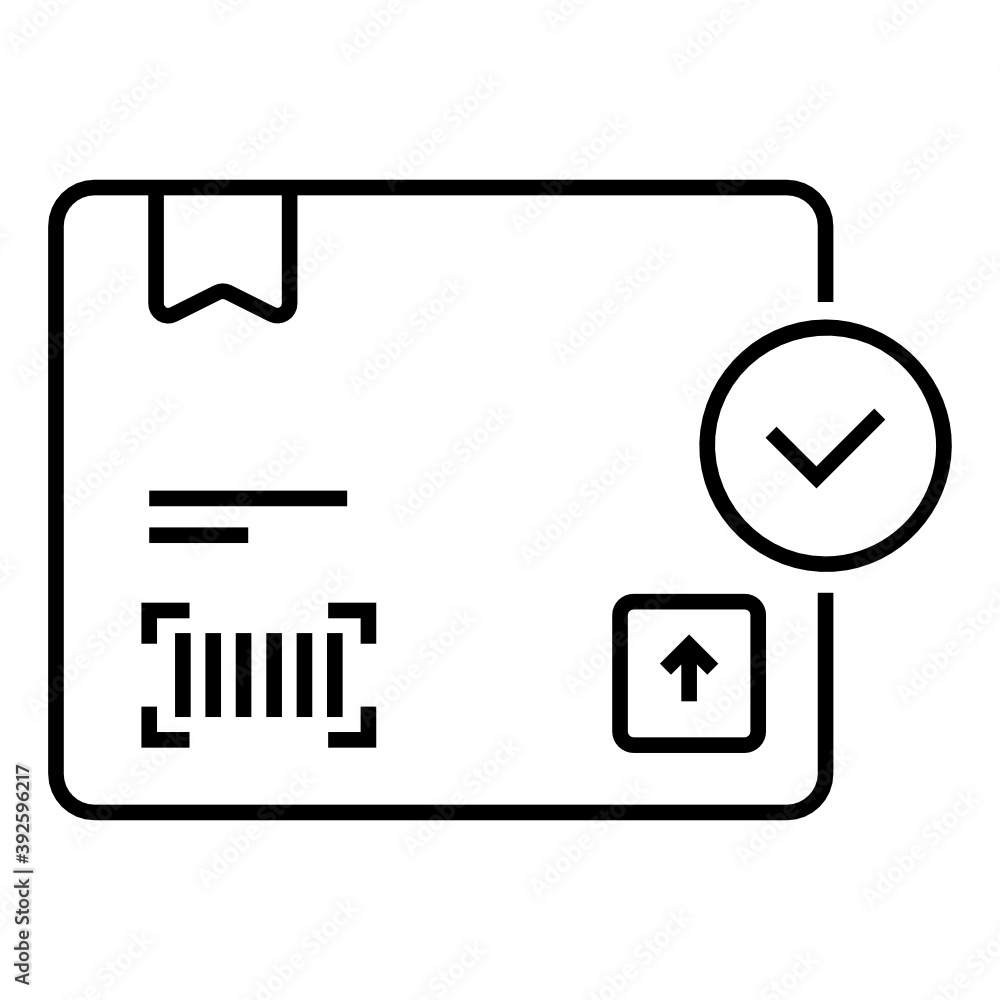 cardboard box icon design line style cardboard box icon design line style
