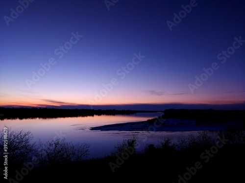 Sunset over the lake © Raiymbek