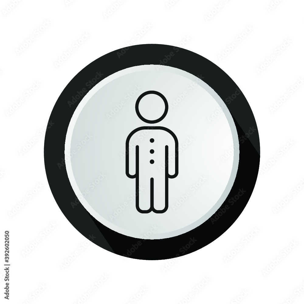 person icon in circle. Vector illustration person icon in circle. Vector illustration