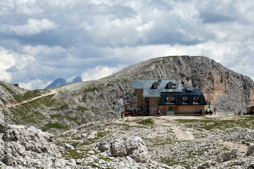 Antermoia Refuge, in the Catinaccio mountain range photo