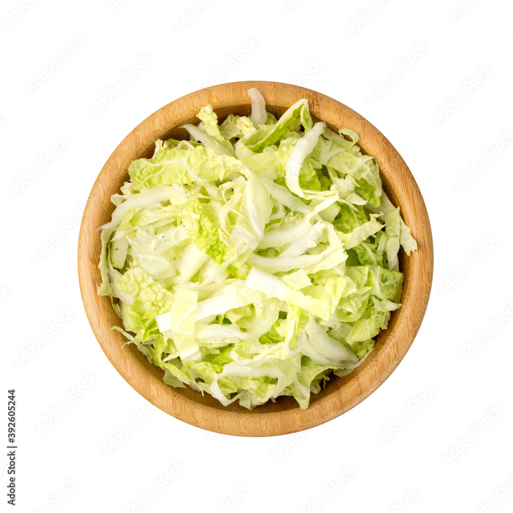 Heap of Chopped Chinese Cabbage, Napa Cabbage or Wombok Heap of Chopped Chinese Cabbage, Napa Cabbage or Wombok
