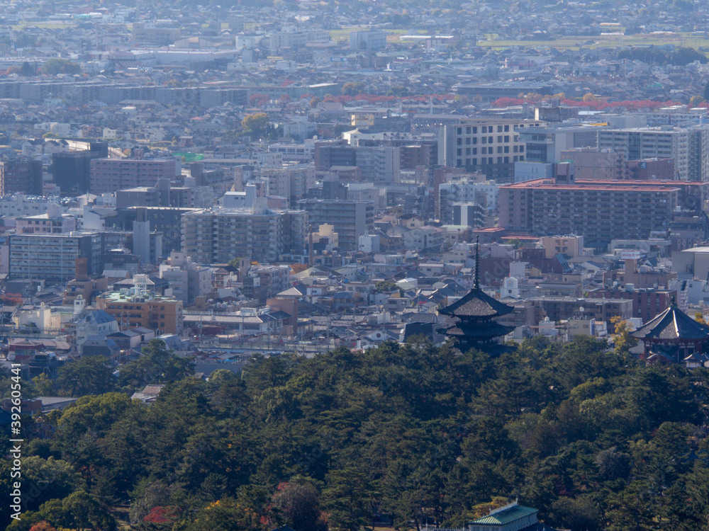 五重塔と奈良の風景