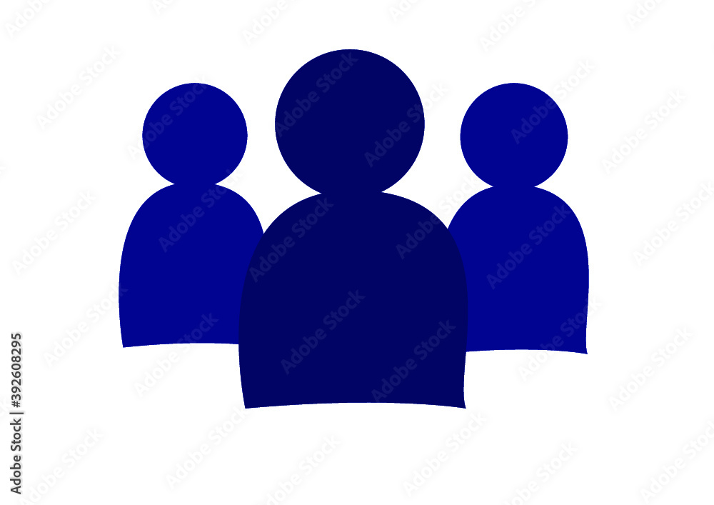 Simple person icons. Blue icons. People icons. Simple person icons. Blue icons. People icons.