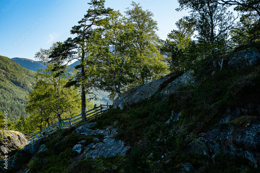 Landscape with mountains in Norway Landscape with mountains in Norway