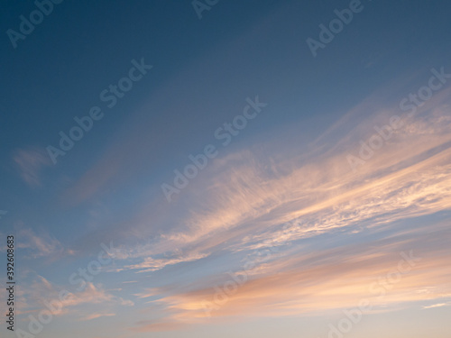 Blue sky, sunrise, sunset, clouds abstract texture background © pattern43