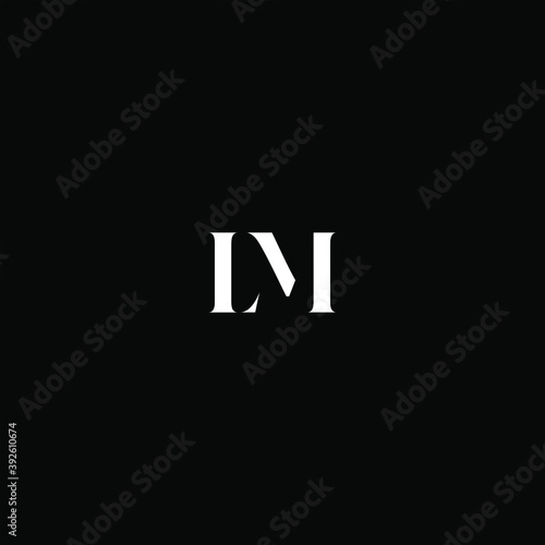 L M letter logo creative design on black color background, lm monogram