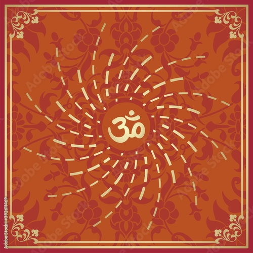 aum syllable , paisley design ,Hinduism , India	