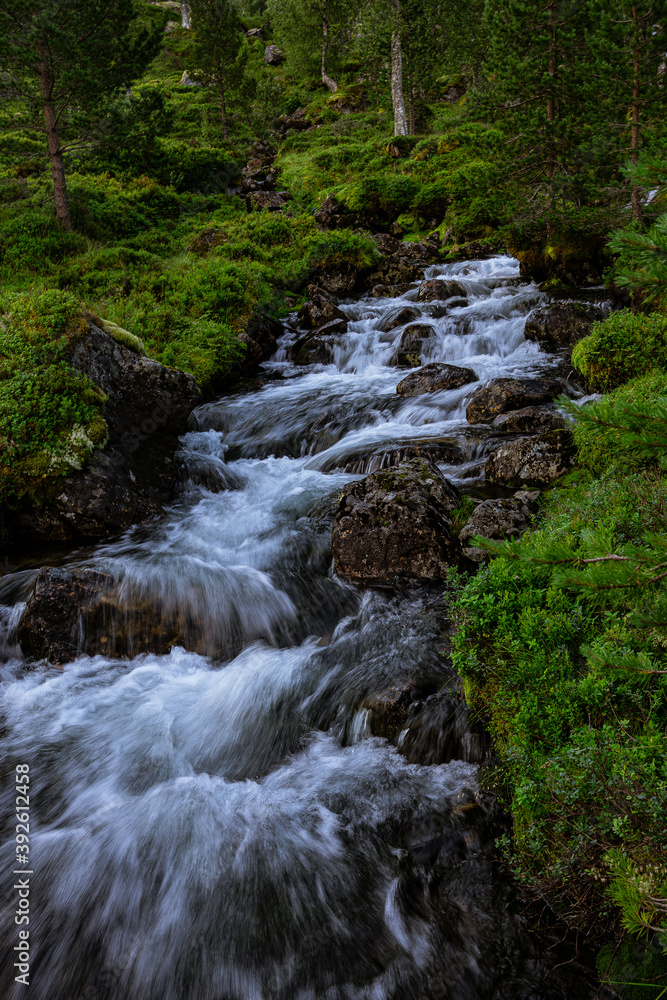 Waterfall with variations and a river Waterfall with variations and a river