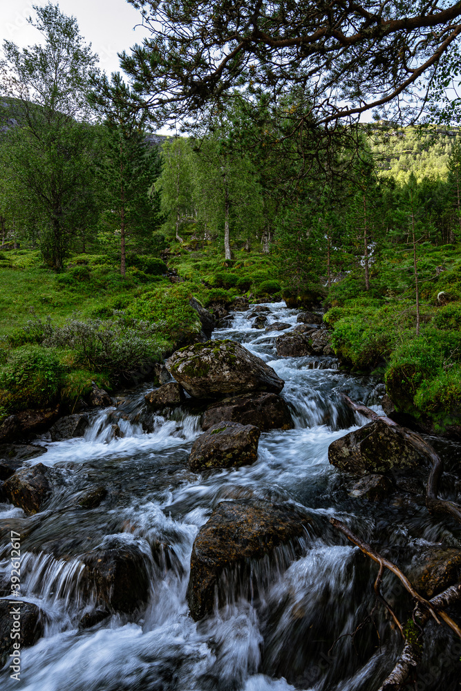 Waterfall with variations and a river Waterfall with variations and a river