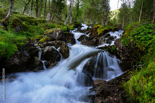 Waterfall with variations and a river