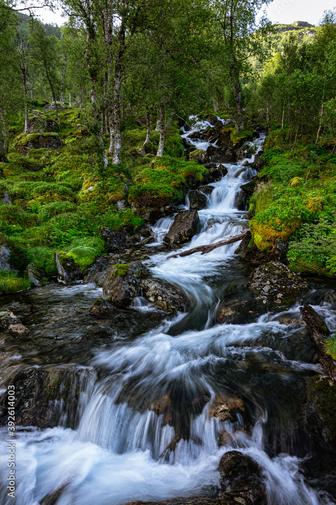 Waterfall with variations and a river Waterfall with variations and a river