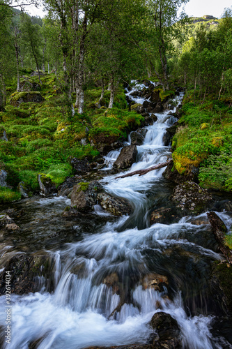 Waterfall with variations and a river