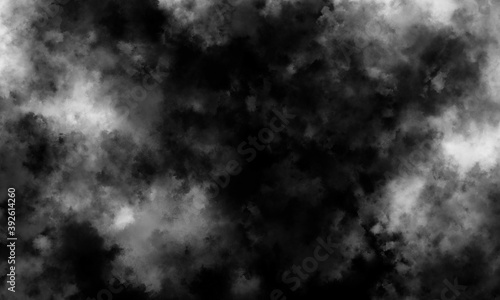 abstract gray and white smoke overlays realistic explosion dust and white natural effect pattern on black.