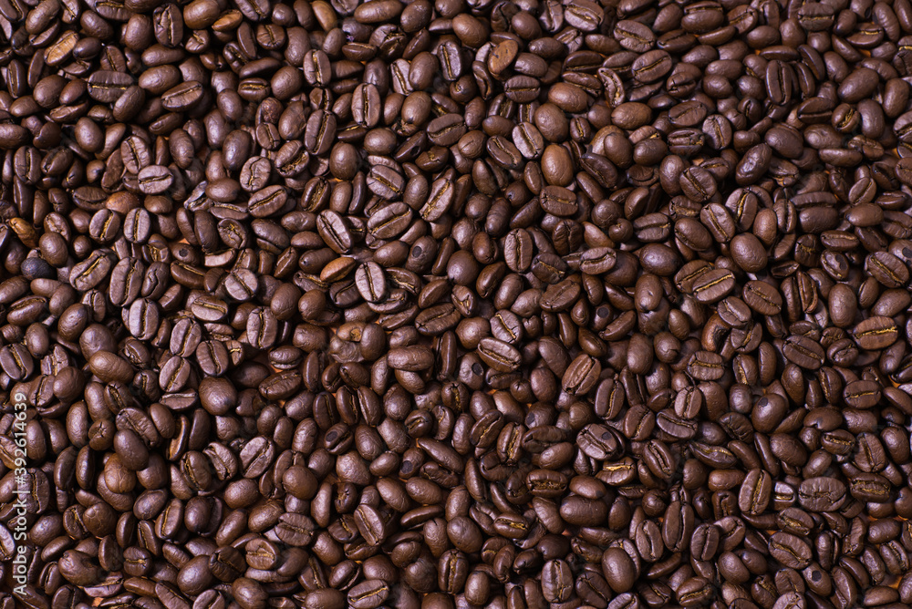 Coffee Beans Background, close up Coffee Beans Background, close up