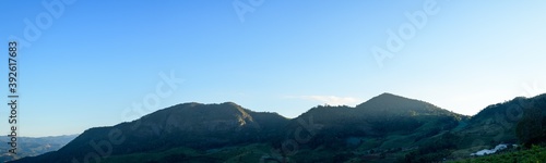 Panoramic beautiful mountains in forest at Thailand.