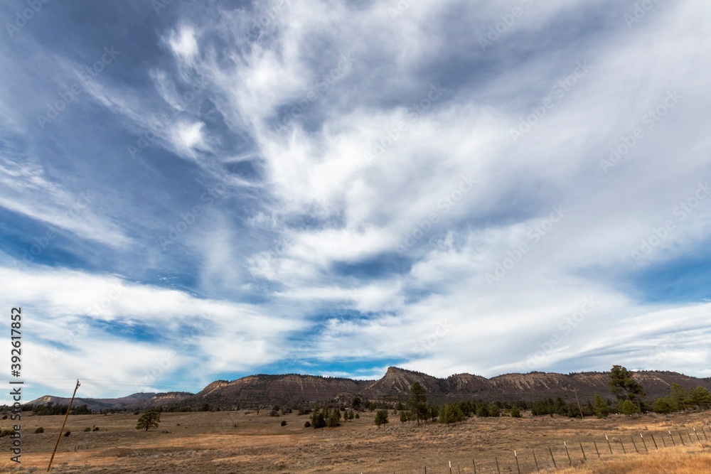Carson National Forest landscape with sky