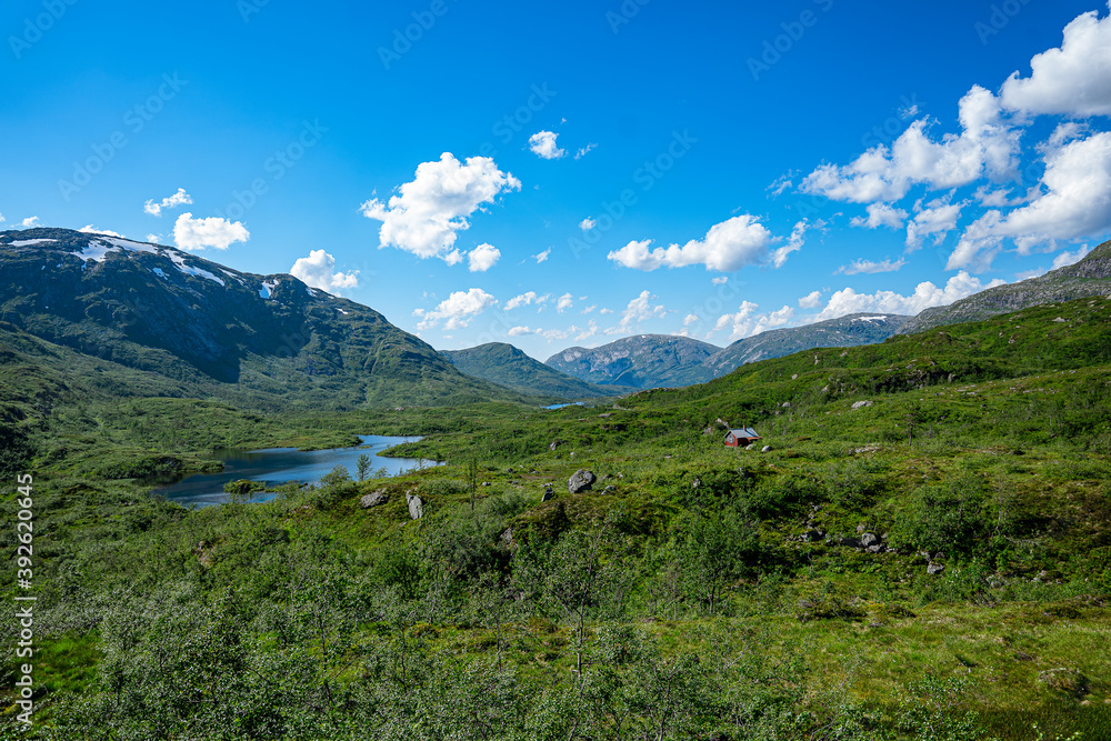 Small lake in the mountains of Norway
