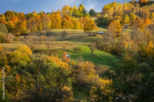 Autumn landscape of Maramures  Transylvania  Romania  