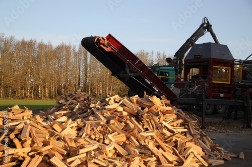 Machine à bois fendeuse bois de chauffage	 photo