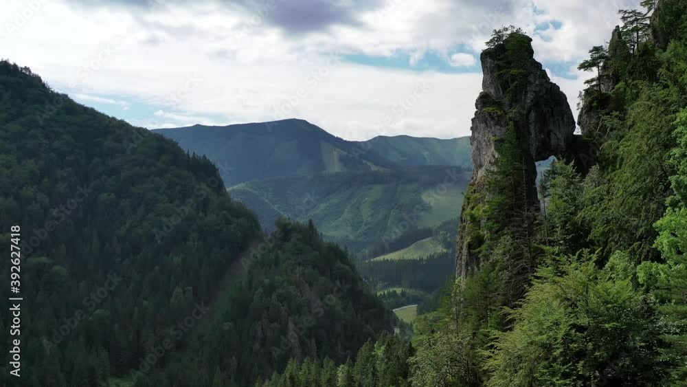 Aerial view of the Mala Fatra mountains in the village of Terchova in Slovakia Aerial view of the Mala Fatra mountains in the village of Terchova in Slovakia