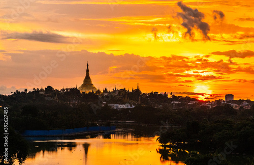 Shwedagon Pagoda in Yangon Myanmar Asia