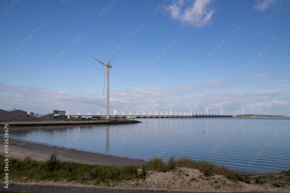 wind power station near the oosterscheldekering
