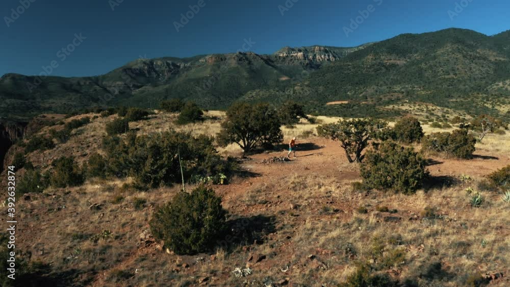 Aerial drone view of forests and cliffs at Theodor Roosevelt lake overlook in Tonto National Forest in Arizona, United States Aerial drone view of forests and cliffs at Theodor Roosevelt lake overlook in Tonto National Forest in Arizona, United States