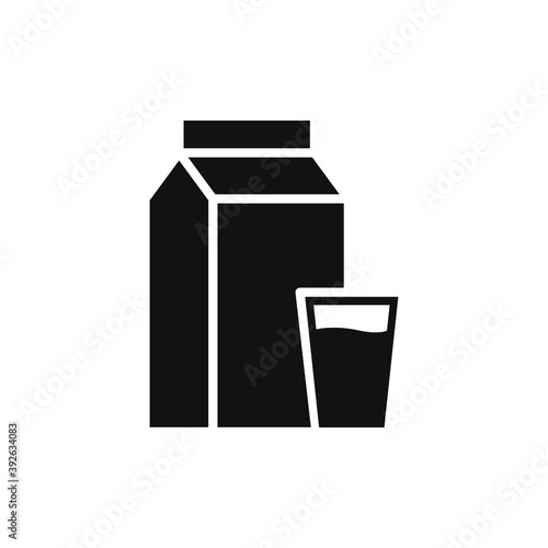 Dairy products. Milk flat icon isolated on white background. Vector illustration