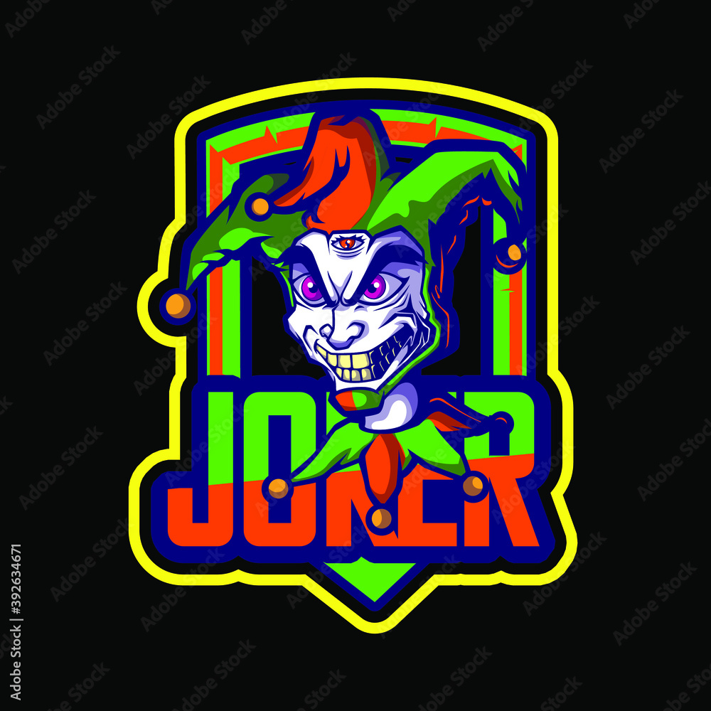 joker vector illustration for esport logo