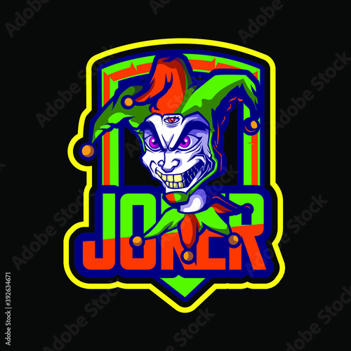 joker vector illustration for esport logo