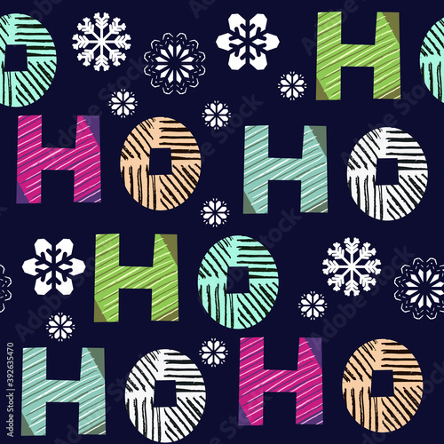 Christmas HO HO pattern 3